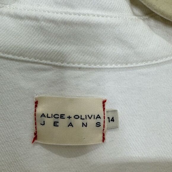 NEW Alice + Olivia MIRANDA MAXI DENIM DRESS in white - Picture 9 of 10